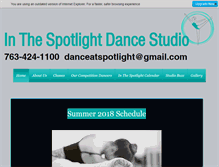 Tablet Screenshot of danceatspotlight.com